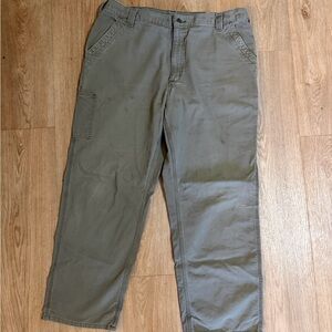 Carhartt Pants Mens 40x32 Olive Green Relaxed Fit Straight Leg Workwear